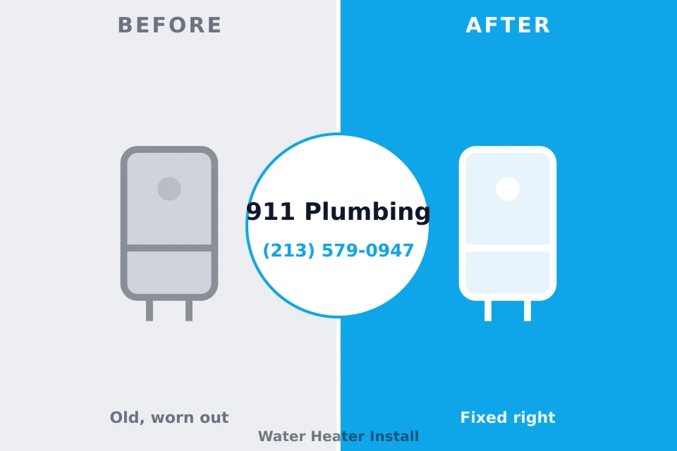 Before and after: plumbing repair East St. Louis, IL